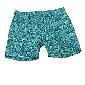Birdies & Bows Golf shorts size 12 blue green funky fun tennis country club